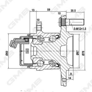 Ступица колеса accent 1.4/1.6 10- hyundai