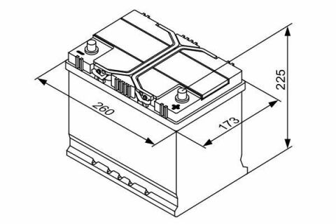 Аккумуляторная батарея 70Ah/630A (261x175x220/+R) S4 Азия