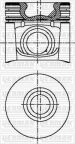 Поршень з кільцями та пальцем Jumper 2.8HDI (розмір відп. 94.4/STD) (8140.43S EURO3 / SOFIM Hp TCA EURO3)