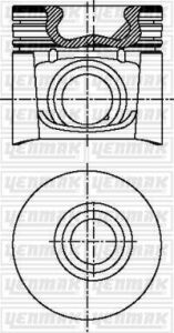 Поршень с кольцами и пальцем Jumper 2.8HDI (размер отв. 94.4/STD) (8140.43S EURO3 / SOFIM Hp TCA EURO3)