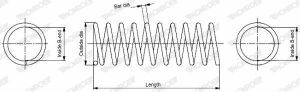 MONROE VOLVO Пружина підвіски задн.S60,80 00-