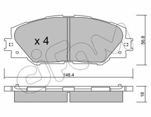 Гальмівні колодки передні Rav 4 III,IV 06-,Auris 10- TOYOTA