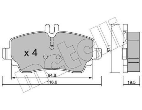 Колодки тормозные (передние) MB Vaneo (W414) 02-05