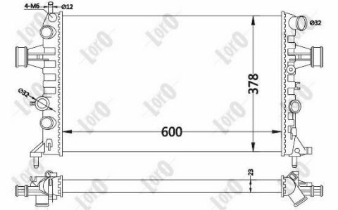 Радіатор води Astra G/Zafira A 98-05 1.4-2.2