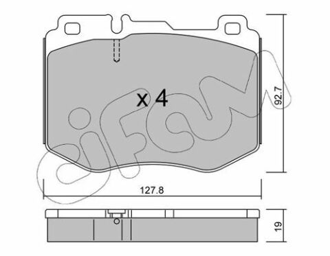 Тормозные колодки передн. C-Class W205,E-Class W213 14-DB