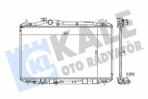 KALE HONDA Радиатор охлаждения Civic VIII 1.8 05-