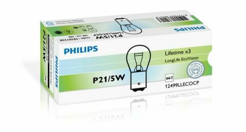 Лампа P21/5W LongLife EcoVision 12V 21/5W BAY15d