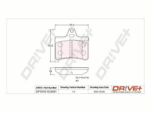 DP1010.10.0851 Drive+ - Гальмівні колодки до дисків