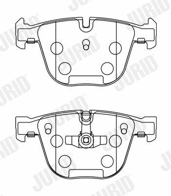 JURID BMW Тормозные колодки задн.5 Gran Turismo F07,7 F01-04 08-