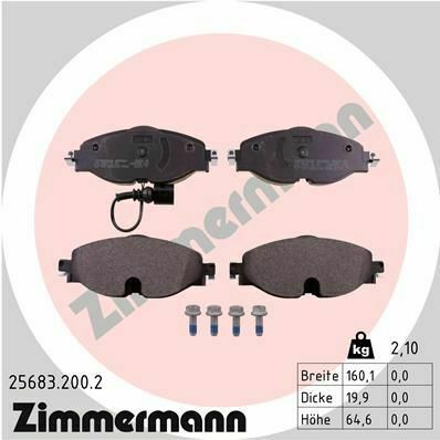 Колодки гальмівні (передні) VW Golf VII/VIII/Passat/Seat Leon 12- (TRW) (з датчиком)