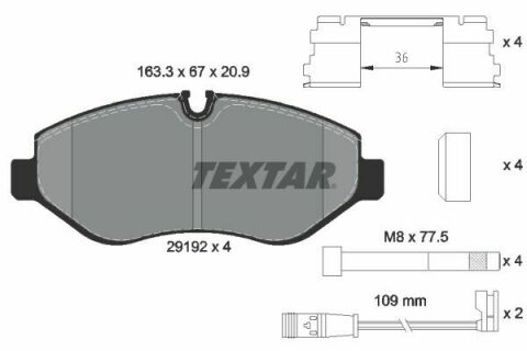 Колодки гальмівні (передні) MB Sprinter (906) /Vito (W639) (Brembo) Q+ (з датчиками)