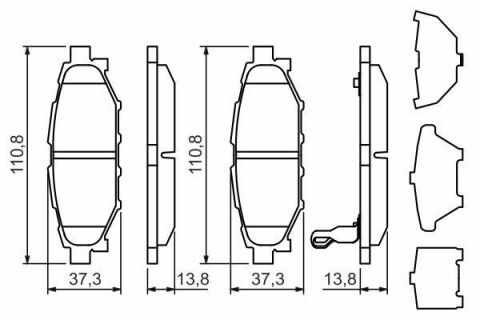 Колодки тормозные (задние) Subaru Forester/Impreza 08-/Legacy 03-14/Outback 03-/Toyota GT 12-