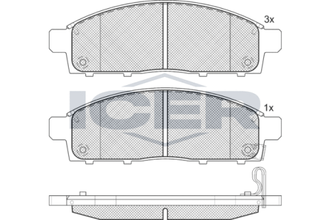 Колодки тормозные (передние) Mitsubishi L200 05-/Pajero Sport II 08-/Fiat Fullback 16-