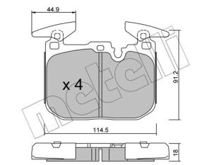 Колодки гальмівні (передні) BMW 1 (F20/F21)/2 (F22/F23/F87)/3 (F30/F31/F34/F80)/4 (F32/F36) 11-