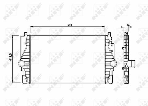 Радиатор интеркулера VW Passat/T4 2.5D/2.8 95-05