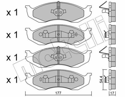 Колодки тормозные (передние) Jeep Cherokee/Grand Cherokee 83-01/Wrangler 86-10/Kia Carnival 99-01