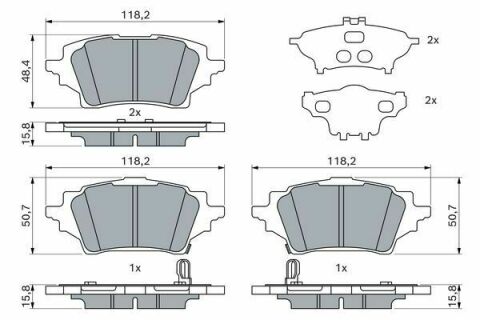 Колодки гальмівні (задні) Toyota Corolla 18-/C-HR 16- (з аксесуарами)