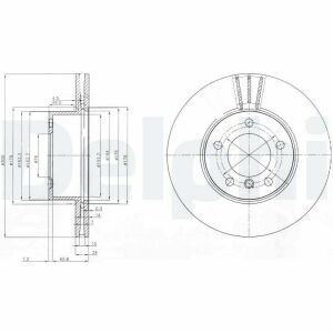 DELPHI BMW Тормозной диск передн.E81/87/90/91/92  (300*24)