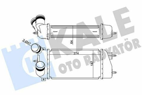 KALE CITROEN Интеркулер C2/3,Peugeot 1007 1.4HDI