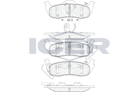 Колодки тормозные (задние) Jeep Grand Cherokee III/IV 04-/Commander 05-10