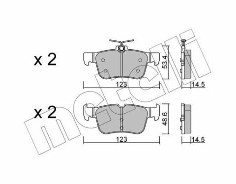 Тормозные колодки (задние) Ford Mondeo/Galaxy/S-Max 14-/Kuga 12-/Ford (США) Edge 06-