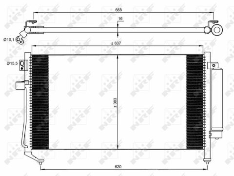 Радіатор кондиціонера Subaru Forester 2.0/2.5 03-08