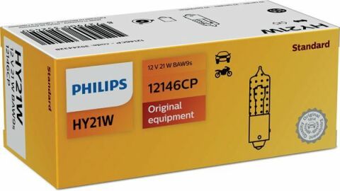 12146CP (PHILIPS) HY21W 12V 21W BAW9s (Orange)