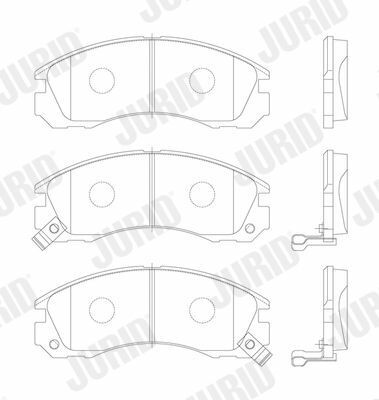 гальмівні колодки передніpajero 90-,l200/400, galant , lancer