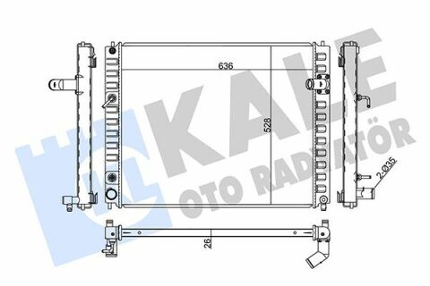 KALE NISSAN Радіатор охолодження Infiniti EX25/37, FX35/50, QX50/70 2.5/5.0 08-