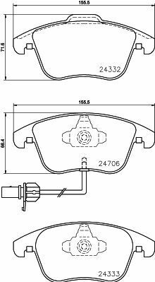 HELLA VW Тормозные колодки передн.Audi A4,A5 07-