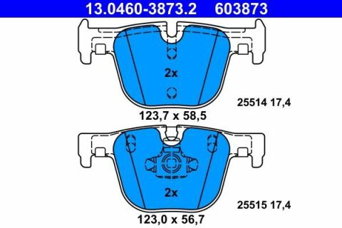 Колодки гальмівні (задні) BMW 3 (F30/F31/F34/F80)/4 (F32/F36/F82) 11- Колодки гальмівні (задні) BMW 3 (F30/F31/F34/F80)/4 (F32/F36/F82) 11-