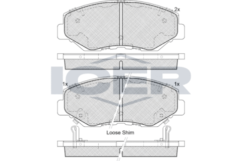 Колодки гальмівні (передні) Honda Accord VII 03-08/CR-V II 01-07/CR-V IV 13-/Civic IX/X 14-