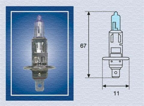 MAGNETI MARELLI H1 12V 55W BLUE LIGHT Автолампа (4000k)