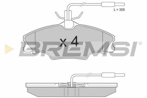 Тормозные колодки перед. 406 95-04 (TRW)