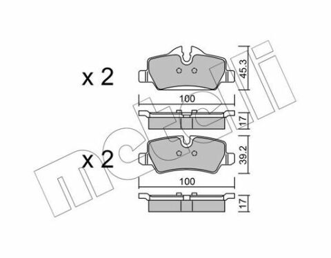 Колодки тормозные (задние) Mini Mini Cooper/One 13- B36/B37/B46/B47/B48