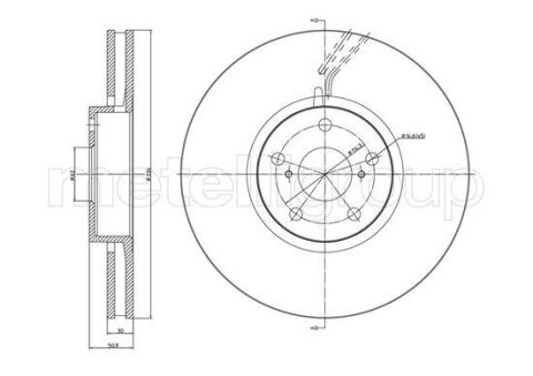 Диск тормозной (передний) Lexus GS 05-/IS 09-(R) (334x30)