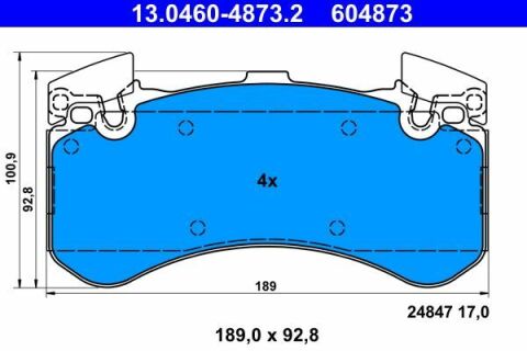 Колодки гальмівні (передні) Audi A6/A7/A8 10- Колодки гальмівні (передні) Audi A6/A7/A8 10-