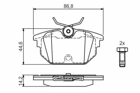 BOSCH FIAT Гальмівні колодки задн. Bravo, Marea, Alfa Romeo 145,146 95-