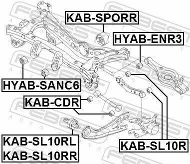 Сайлентблок рычага задн.(продолж.) Hyundai Ix35/Sportage 04- Пр.