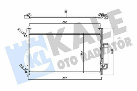 KALE HONDA Радіатор кондиціонера Civic VIII 1.4/2.2CDTi 05-