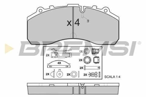 Тормозные колодки перед/зад DAF/MAN/MB