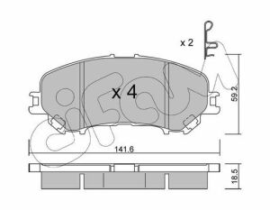 Колодки тормозные передние Qashqai 1,2-1,6 13-, X-Trail 1,6 13- NISSAN