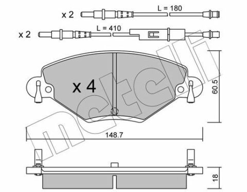 Тормозные колодки (передние) Citroen C5 01- (с датчиком)