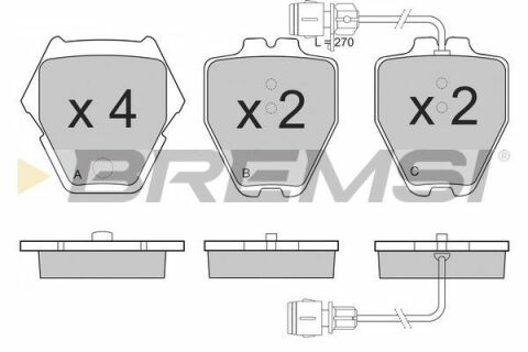 Гальмівні колодки пер. Audi A6 3.7/A8 98-02 (ATE)