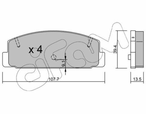 Гальмівні колодки зад. Mazda 323/626 94-04 (akebono)