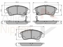 Комплект гальмівних накладок, дискове гальмо