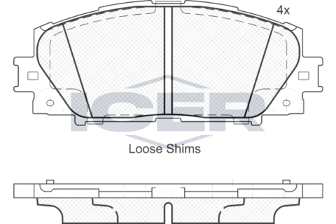 Колодки гальмівні (передні) Toyota Prius 08-/Corolla 12-/Lexus CT 10-