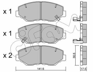 Тормозные колодки передние CR-V II 2.0 02- HONDA