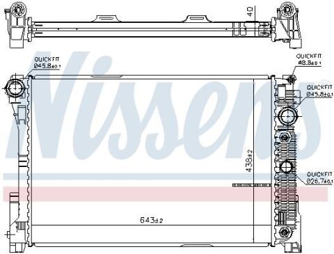 Радіатор системи охолодження двигуна c-w204 320 cdi aut 07