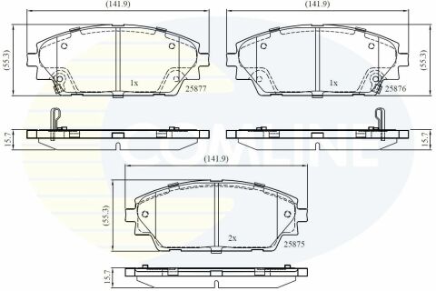 CBP32242 Comline - Тормозные колодки для дисков